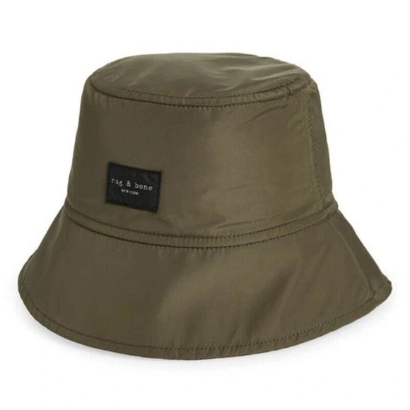 Rag & Bone Addison Bucket Hat Olive Night Size S/M MSRP 125$ - Picture 1 of 5